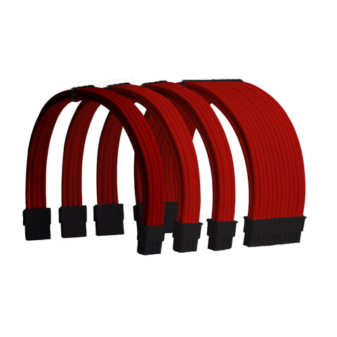 Red Sleeved PSU Cable Extension Kit