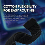 Black Sleeved PSU Cable Extension Kit