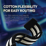 White and Black Sleeved PSU Cable Extension Kit