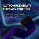 Purple Sleeved PSU Cable Extension Kit